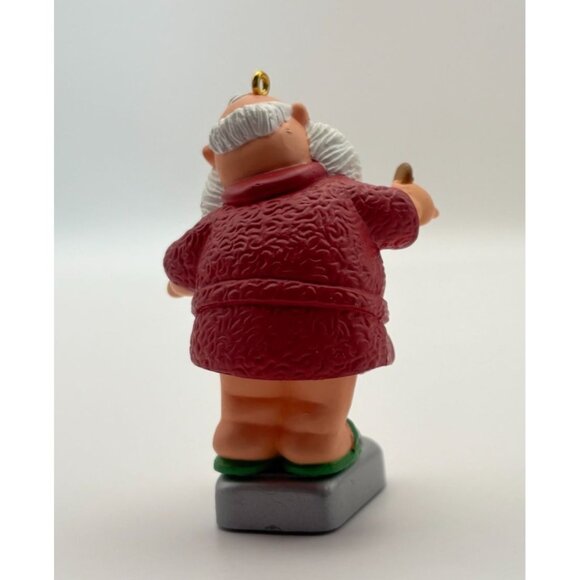 Hallmark Santa Tipping the Scales Christmas Tree Ornament Weign In with Cookie - Picture 3 of 8